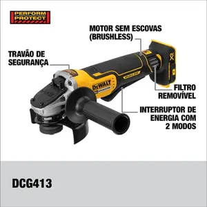 Esmerilhadeira Dewalt 20v Brushless C/ 2 Baterias DCG413P2-BR