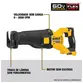 Serra Sabre Motor Brushless Dewalt 60v FlexVolt S/ Bateria DCS389B-B3