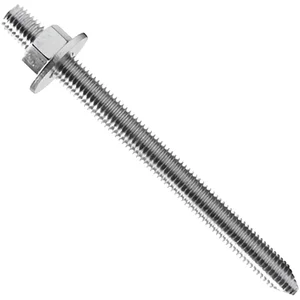 Haste Para Chumbador Químico 3/8" x 130mm Com Porca e Arruela