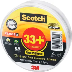 Fita Isolante Scotch 33+ Rolo Com 20 Metros (19mm) 3M