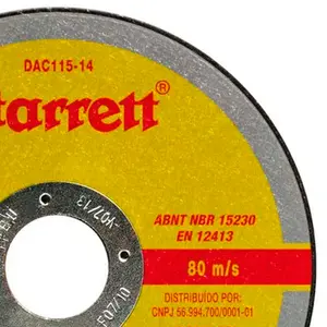Disco de Corte Para Aço 115 x 1.6 x 22 mm DAC115-24 Starrett
