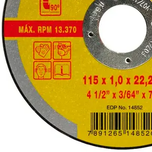 Disco de Corte Para Aço 115 x 1.6 x 22 mm DAC115-24 Starrett