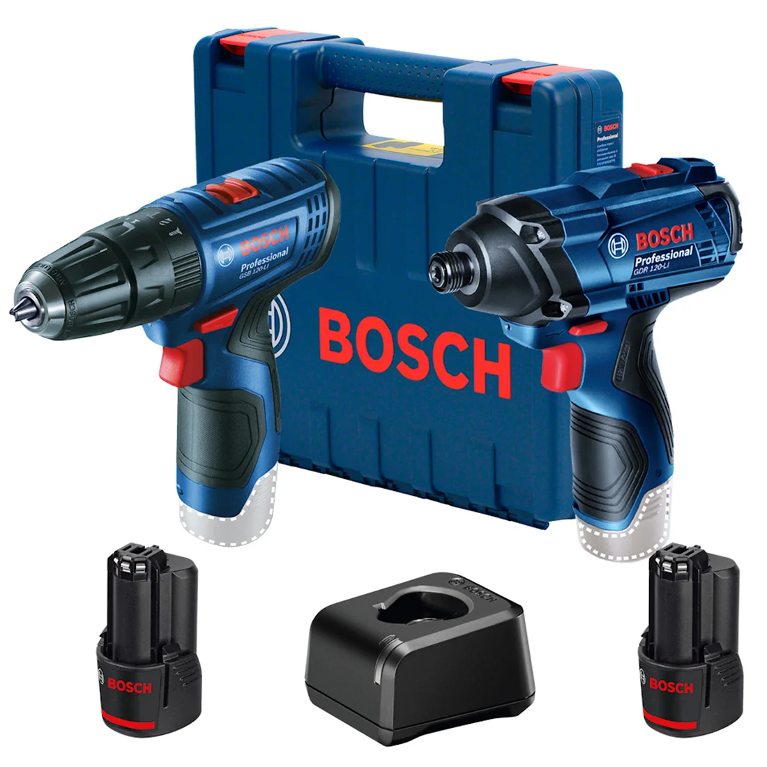 Kit Parafusadeira e Furadeira GSB120 e Chave de Impacto GDR120 Bosch