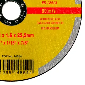 Disco de Corte Para Ferro e Inox 7" (180mm) Starrett DAC 180-24