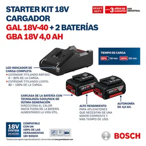 Esmerilhadeira 4.1/2" Bosch GWS 18-125 C/ 2 Baterias 18v 4Ah e Carregador Bivolt