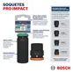 Jogo de Soquetes de Impacto Longos 1/2" Com 3 Peças Bosch 2608003033