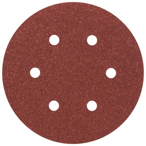 Disco de Lixa 150 mm Bosch Com Velcro Grão 080 Vermelho Com 5 Peças