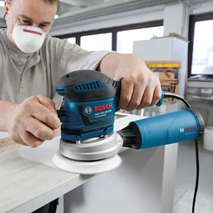 Disco de Lixa 150 mm Bosch Com Velcro Grão 080 Vermelho Com 5 Peças