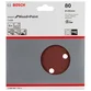 Disco de Lixa 150 mm Bosch Com Velcro Grão 080 Vermelho Com 5 Peças