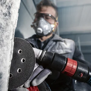 Disco de Lixa 125 mm, grão 100, Com velcro, Bosch — kit Com 5 peças