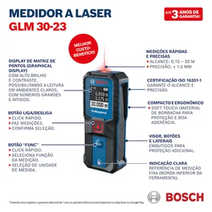 Medidor de Distância a Laser GLM 30-23 Bosch