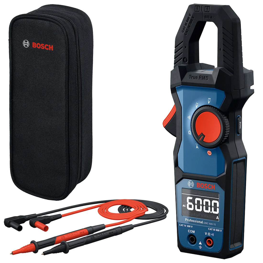 Alicate Amperímetro Digital GMC 600-15 – Bosch – True RMS, IP54 e CAT IV