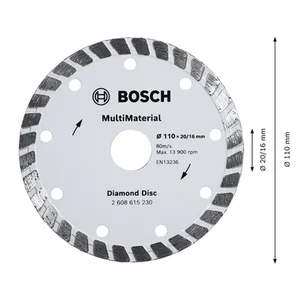 Disco Diamantado 4" Multi Turbo Bosch 2608615230