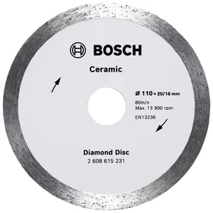 Disco Diamantado Contínuo 110 x 20mm Bosch para Corte Cerâmico