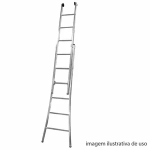 Escada Extensível de Alumínio Aluvev 13 Degraus 3 em 1 - ED113