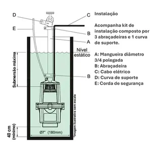 Bomba Submersa Vibratória Anauger Sappo 800 Extreme 2200 220v