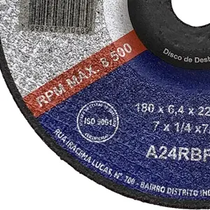 Disco de Desbaste em Aço 7" (180mm) Kronos KRA 22, Furo de 7/8"