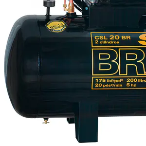 Compressor de Pistão Schulz 5HP CSL 20BR/200L Linha Bravo