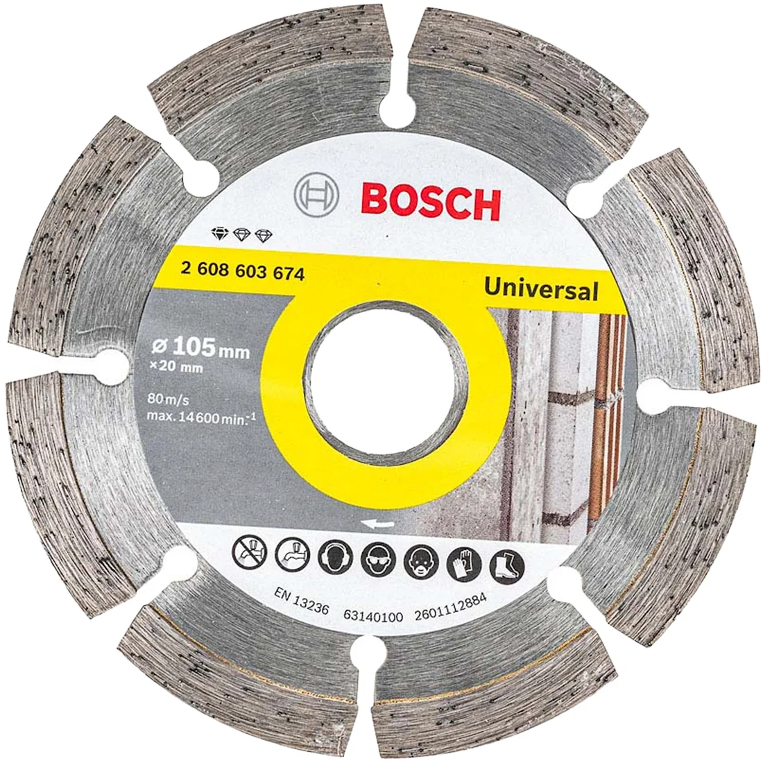 Disco Diamantado Segmentado 105mm Standard Bosch