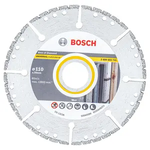 Disco Diamantado Segmentado Bosch Best For Multimaterial 110 x 20 x 3mm 1 Peça