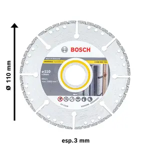 Disco Diamantado Segmentado Bosch Best For Multimaterial 110 x 20 x 3mm 1 Peça