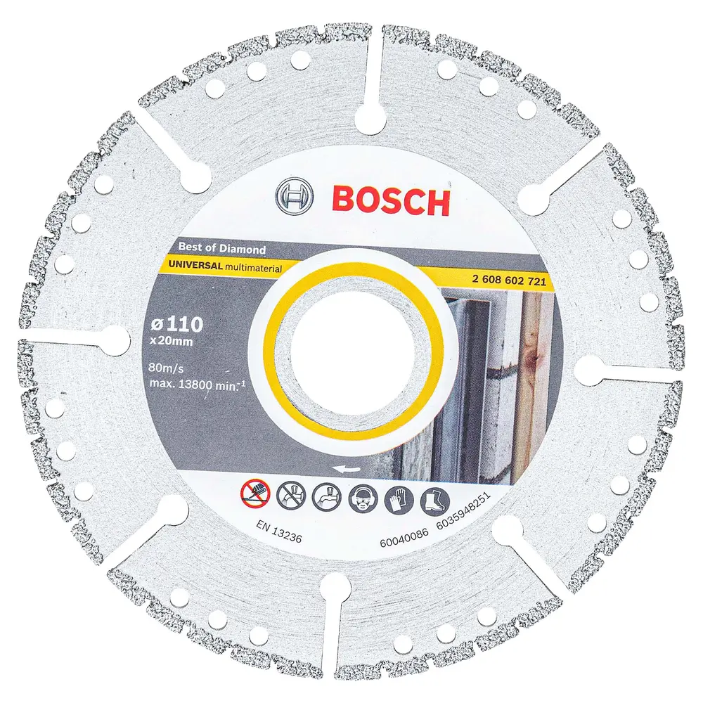 Disco Diamantado Segmentado Bosch Best For Multimaterial 110 x 20 x 3mm 1 Peça