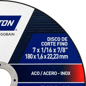Disco de Corte BNA12 180 x 1.6 x 22.23mm Norton