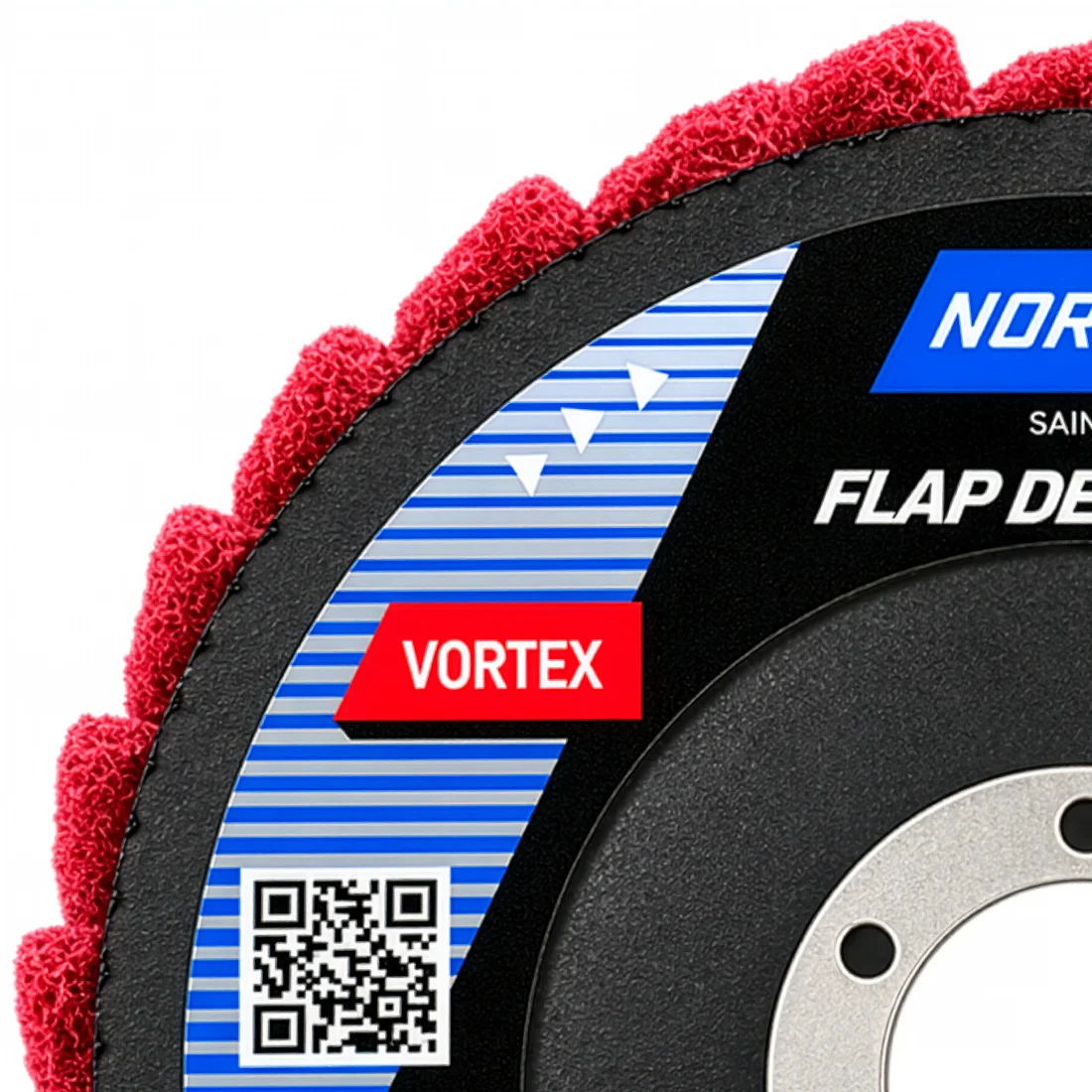 Disco Flap Médio Vermelho Vortex Rapido Prep 115 x 22mm Norton