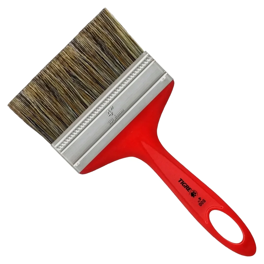 Trincha N°4 Simples de Cerda Gris 500 Tigre - 60500016