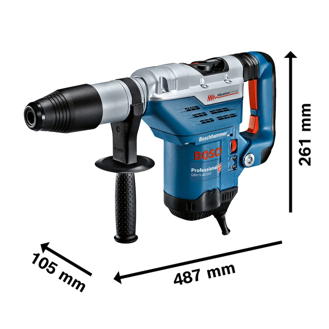 Martelo Perfurador Rompedor Bosch GBH-5-40DCE 8,8J