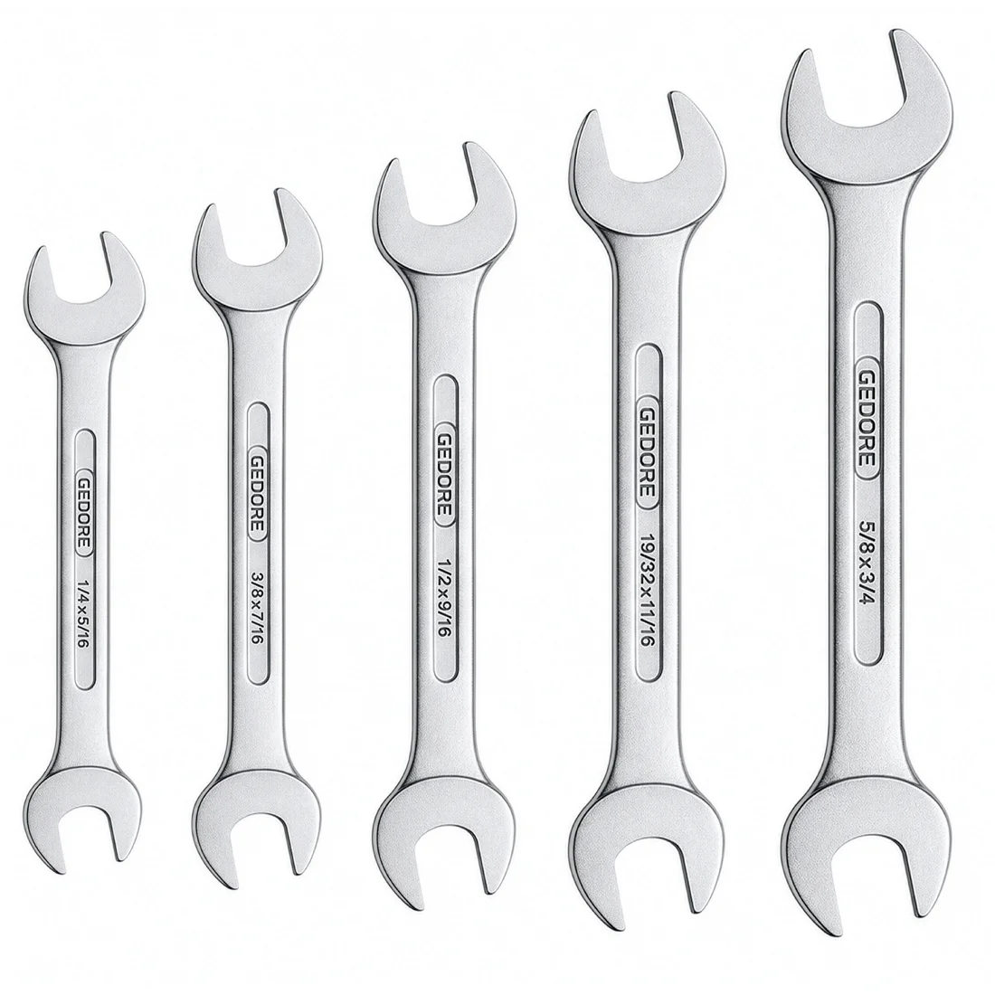Jogo de Chave Fixa 1/4" ~ 3/4" Com 5 Peças Gedore - 04651