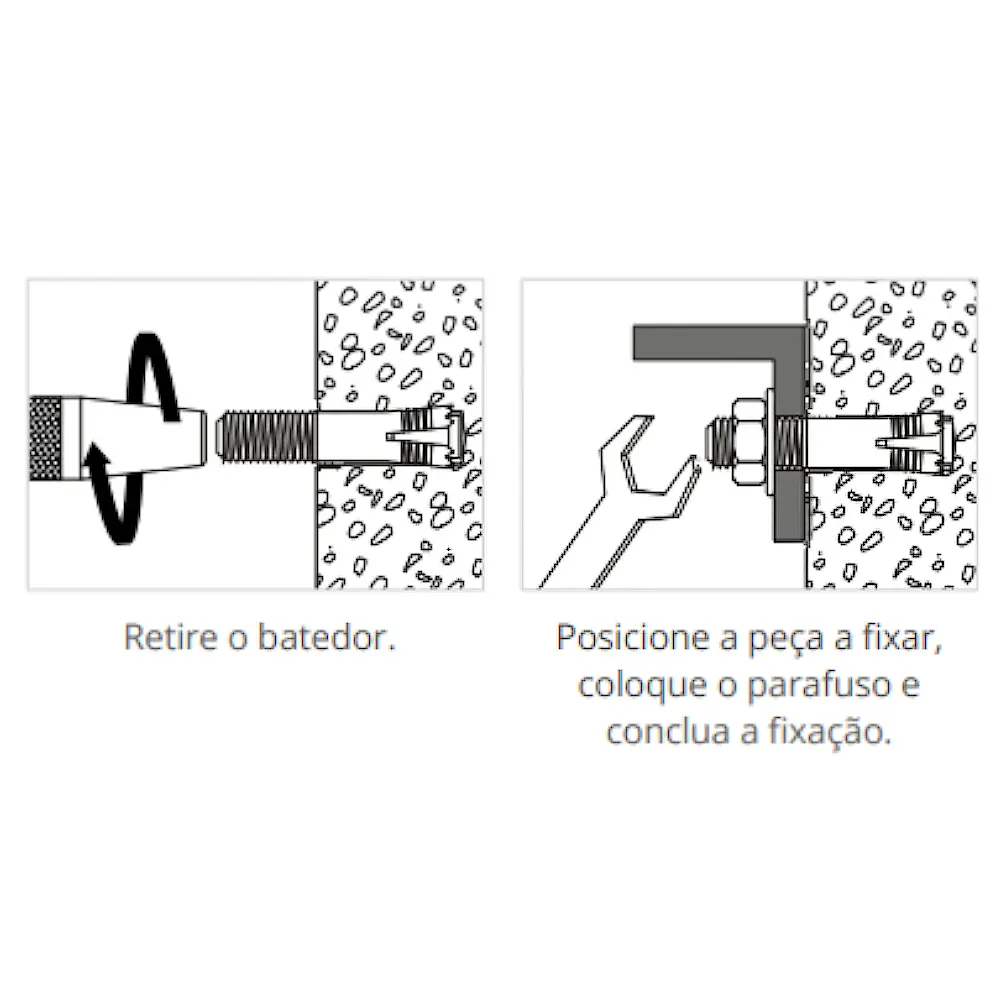 Chumbador URX-38075 3/8" x 3 Âncora