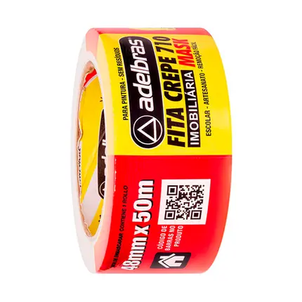 Fita Crepe 48x50M 710 Uso Geral Adelbras