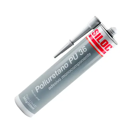 Adesivo Poliuretano 300ml PU44 Cinza Siloc