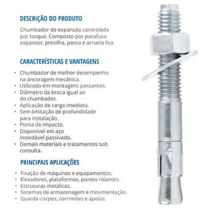 Chumbador TECB PBA-34434 3/4" x 4.3/4"