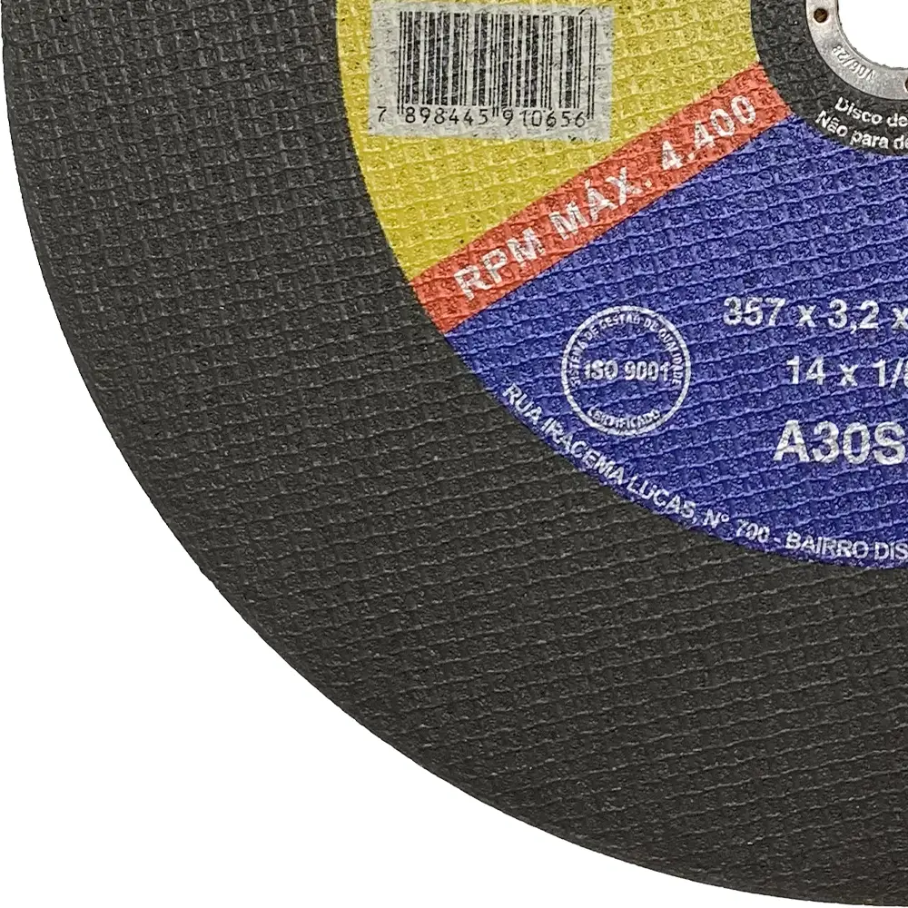 Disco de Corte em Aço 14" (357mm) Kronos DCA 32, Furo de 1"