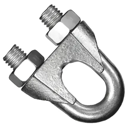 Clips Para Cabo de Aço Galvanizado Leve 1/2" Pol.