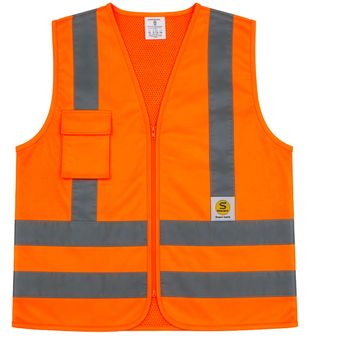 Colete Refletivo Com 1 Bolso Laranja G Super Safety