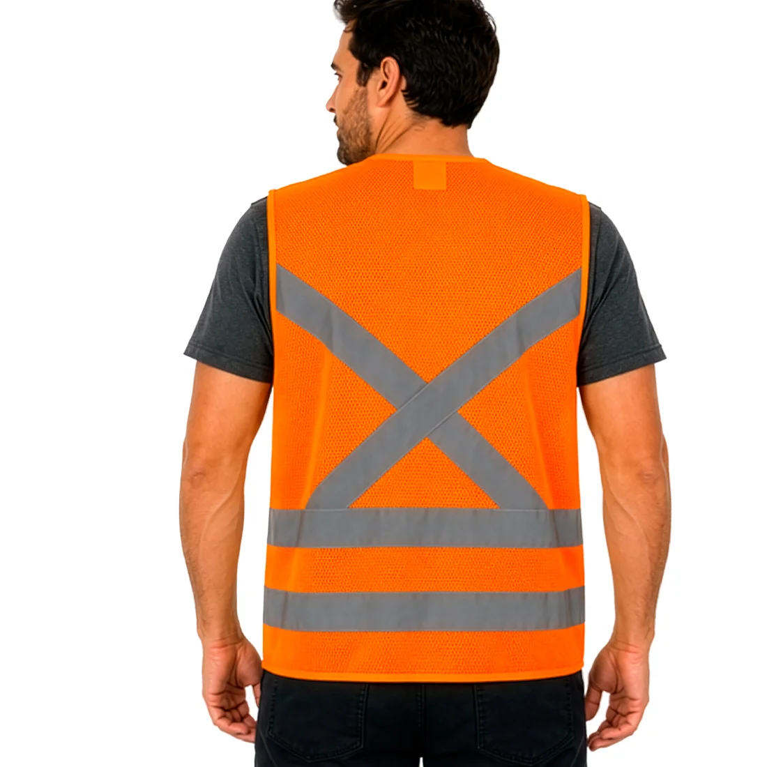 Colete Refletivo Com 1 Bolso Laranja G Super Safety
