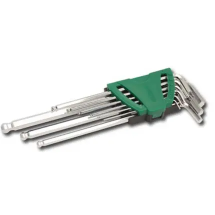 Jogo de Chave Allen Abaulada 1/16" à 3/8" Com Suporte Sata