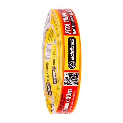 Fita Crepe 18x50M 710 Uso Geral Adelbras
