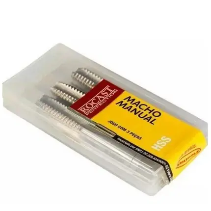 Macho Manual HSS M08 x 1.25 Com 3 Peças Rocast
