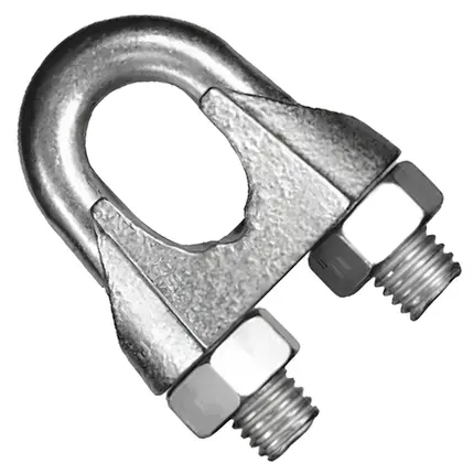 Clips Para Cabo de Aço Galvanizado Leve 1/8" Pol.