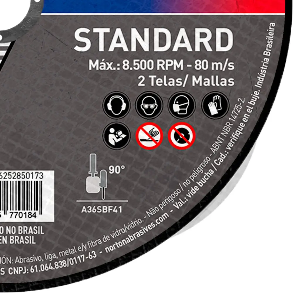 Disco de Corte Inox-7x1/16x7/8" Standard Norton