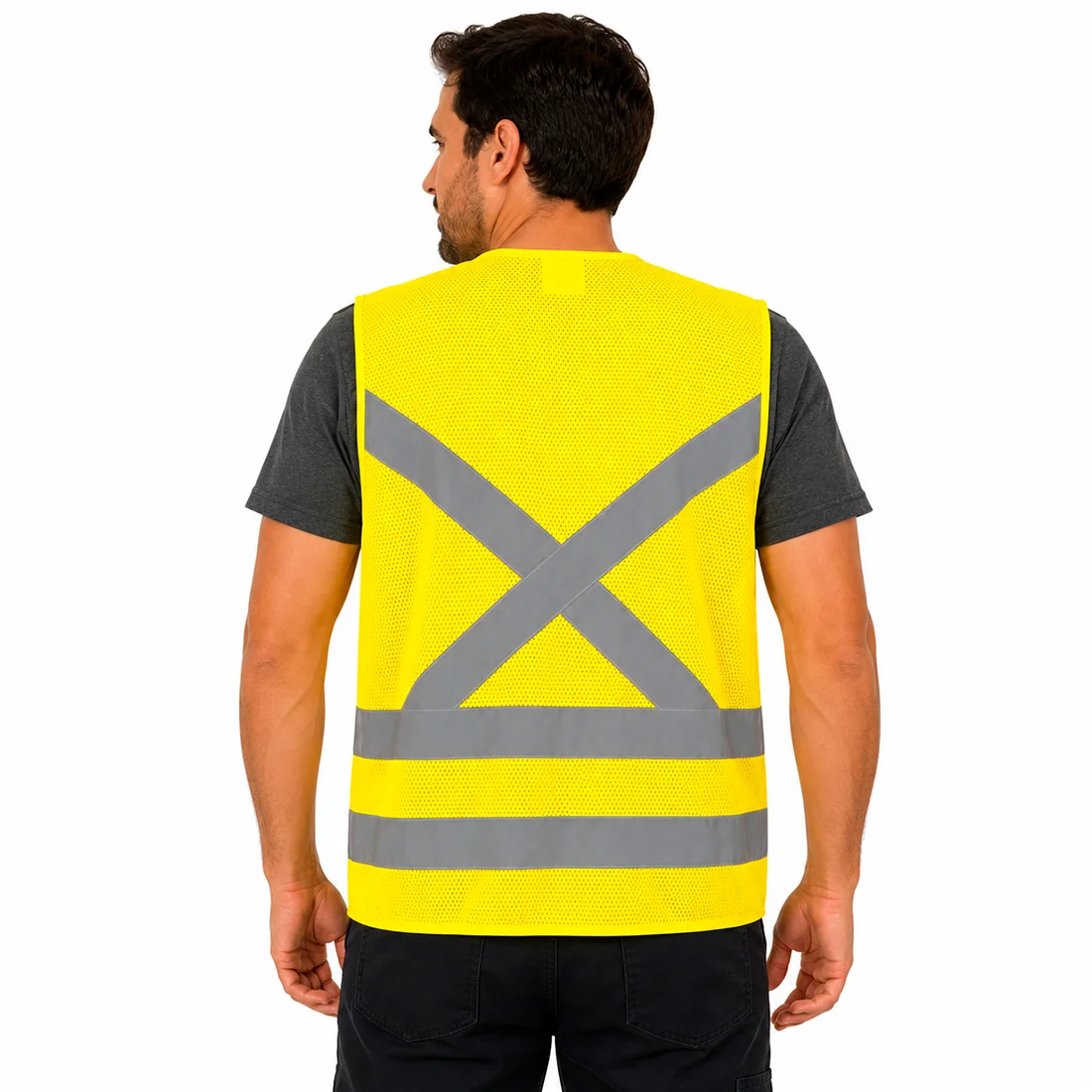 Colete Refletivo Com 1 Bolso Amarelo G Super Safety