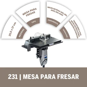 Mesa Para Fresar (Tupia) Para Micro Retífica 231 Dremel