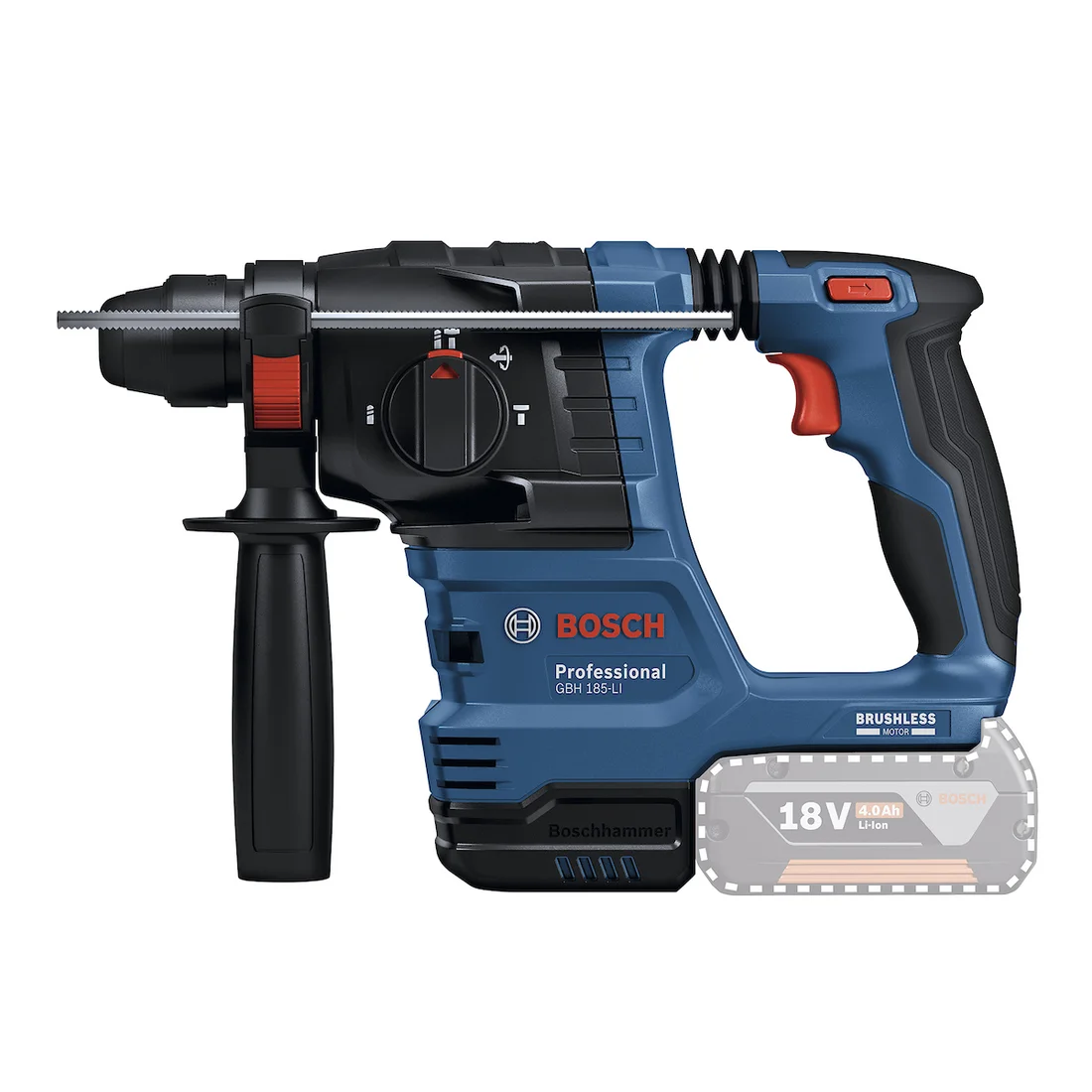 Martelete Perfurador e Rompedor à Bateria 18v Bosch GBH 185-LI