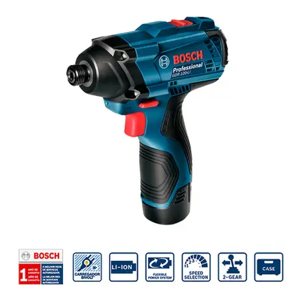 Kit Parafusadeira GSR-120 e Chave de Impacto GDR-120 12v Bosch