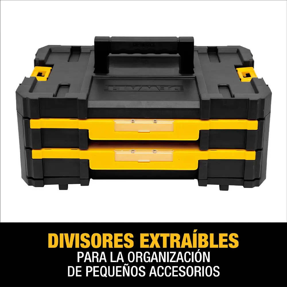 Caixa Organizadora TSTAK Nº4 Dewalt 16.5" C/ 2 Gavetas DWST17804