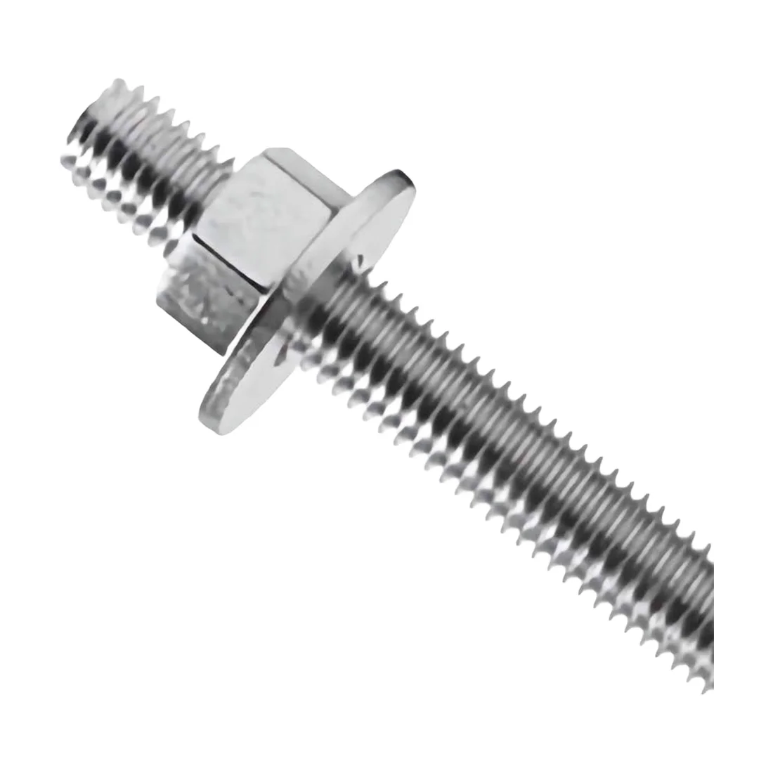 Haste Para Chumbador Químico 1" x 300mm Com Porca e Arruela